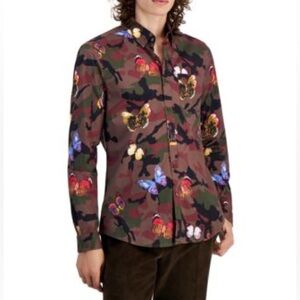 - Paisley and Gray Camo Button Up shirt size XL